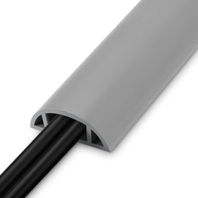 LZEOY 5.5ft floor cord cover in grey hides two to three cables for tidy spaces