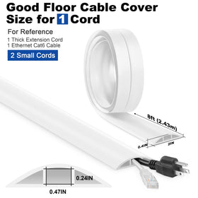 LZEOY extension cord cover protects floor while allowing wheels to roll smoothly.