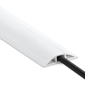LZEOY white 8ft wire cover conceals cables on the floor for safer room layouts.