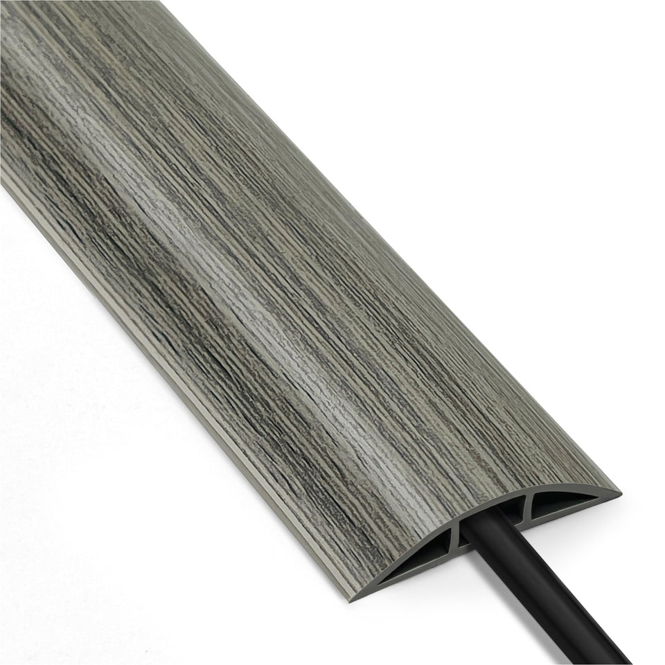 LZEOY cable floor cover on wood-grey surface showing a safe, tidy room.