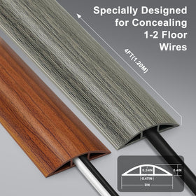 LZEOY floor cable channel protector keeps wires organized and trip-free.