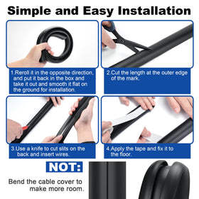 LZEOY indoors-outdoors cable floor cover stands up to high-traffic areas.