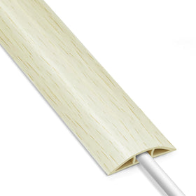 LZEOY wood-beige cord protector on the floor keeps cables tidy and safe.