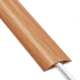 LZEOY wood grain 4ft cord floor cover conceals cables and enhances safety.