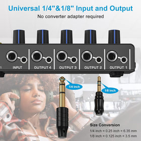 LZSIG headphone jacks with mixed 1/4 and 1/8 outputs for universal compatibility