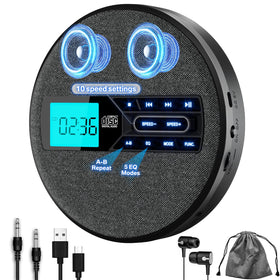 The M-Amazup CD Player with side speakers delivers room-filling sound.