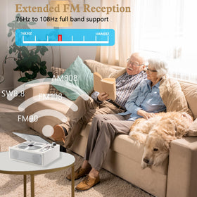 M-Amazup with headphones plugged into jack for private listening convenience