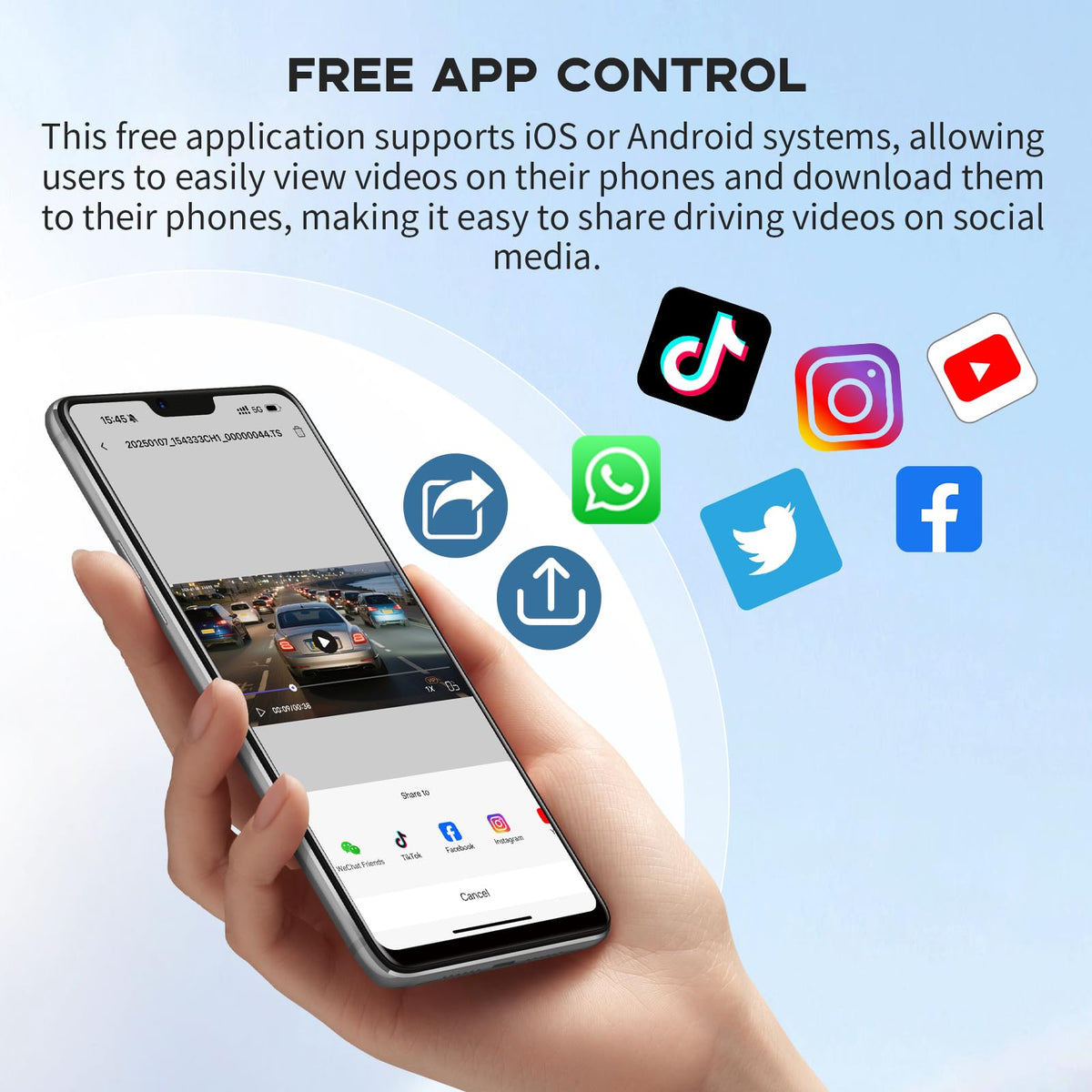 M CARKUMI 1080p rear camera aids precise parking guidance