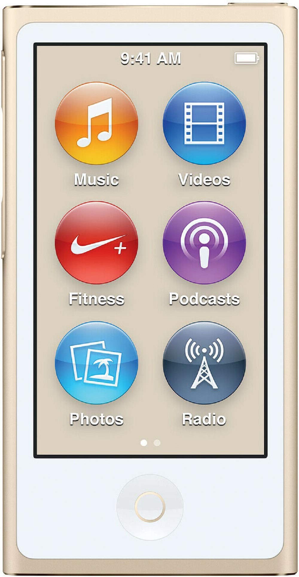 M-Player iPod Nano 7th gen purple—back view with slim, pocket-friendly profile