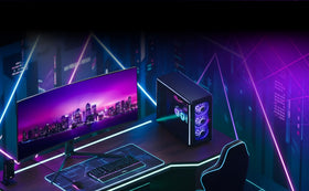 M Squared Display 5120x2160 IPS delivers sharp detail and accurate colors for content work.