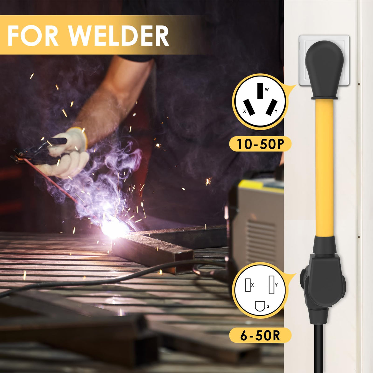 M1A2 compatible 6-50 socket fits most welding machines