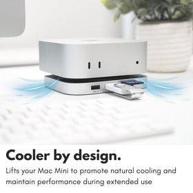 Macally Mac mini M4 Dock SD/TF slots in action