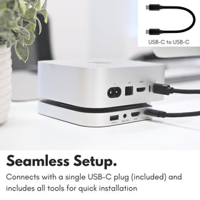 Macally Mac mini M4 Dock USB-C data port for fast transfers