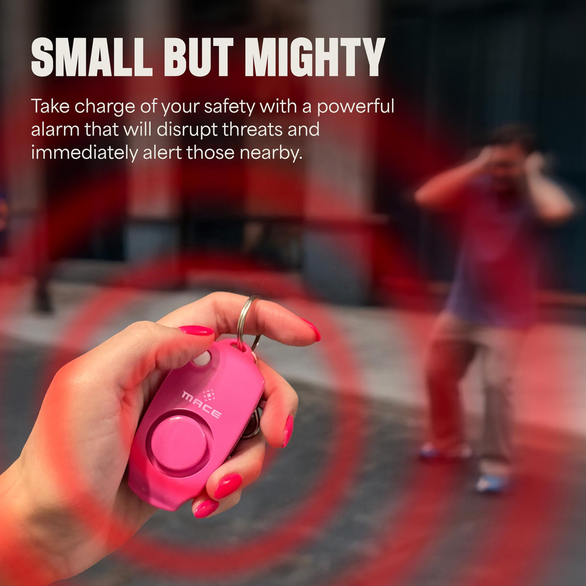 Mace compact pocket model fits easily in hand.