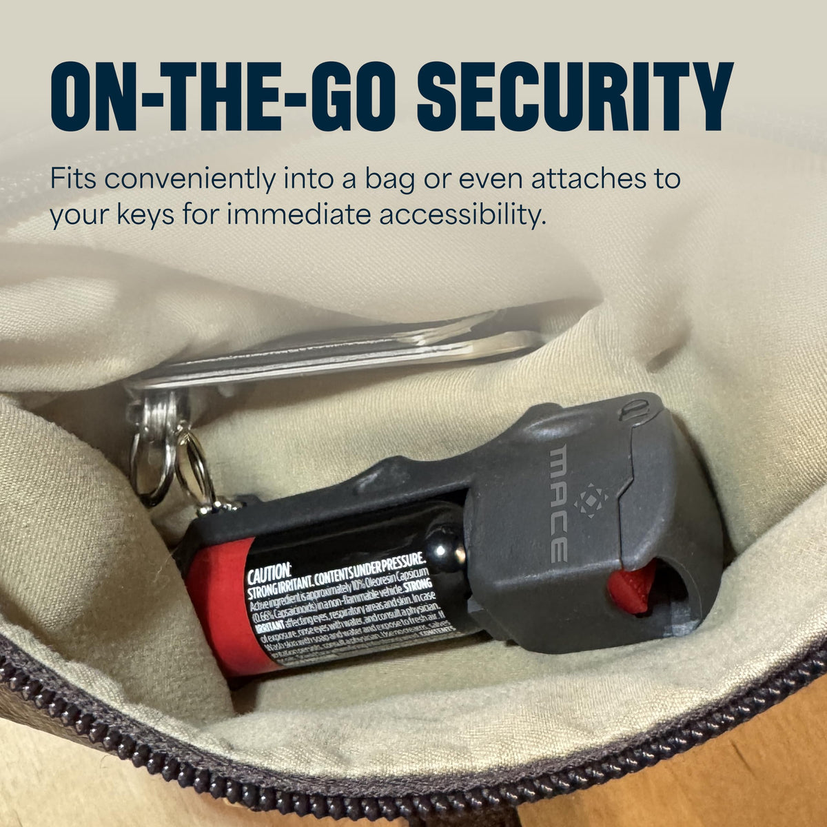 Mace emergency whistle backup for extra alertness if needed.