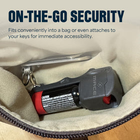 Mace emergency whistle backup for extra alertness if needed.