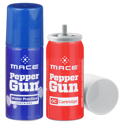 Mace front view of refill pack showing both cartridges and clear benefit