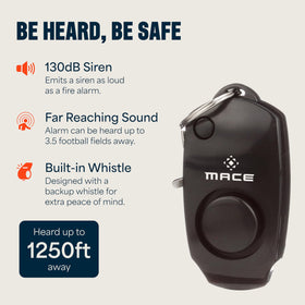 Mace spray range up to 10 feet for safer distance.