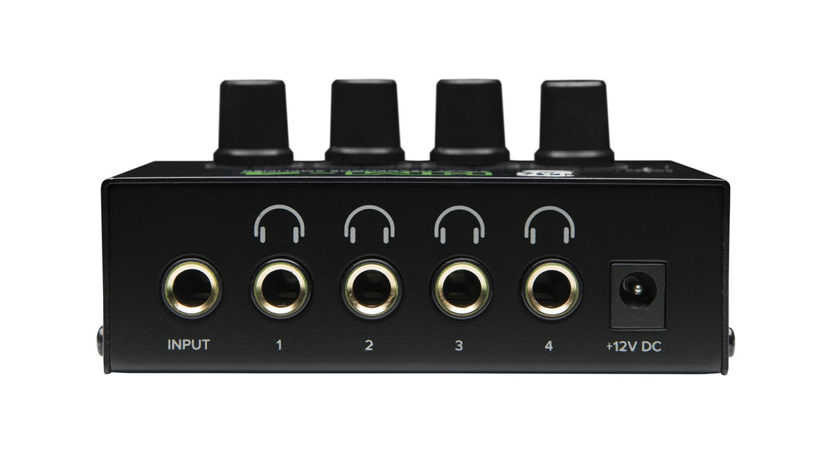 Mackie HM-4 close-up of level controls highlighting precise individual volume adjustment