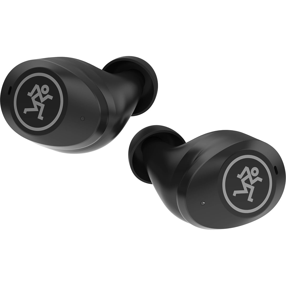 Mackie MP-20TWS earbuds in-ear view highlighting compact, ergonomic design for comfort