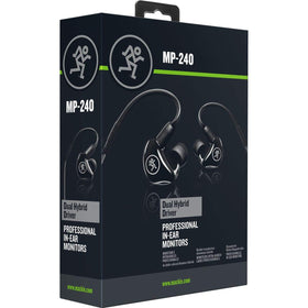 Mackie MP-240 detachable MMCX connector swivels for comfort and reliability.