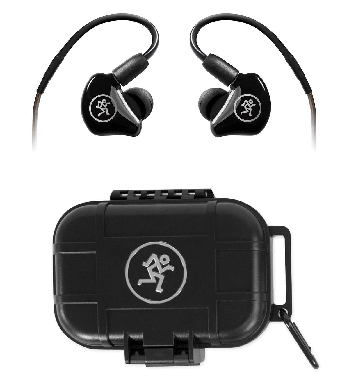 Mackie MP-460 angled view showing ergonomic in-ear design and secure fit
