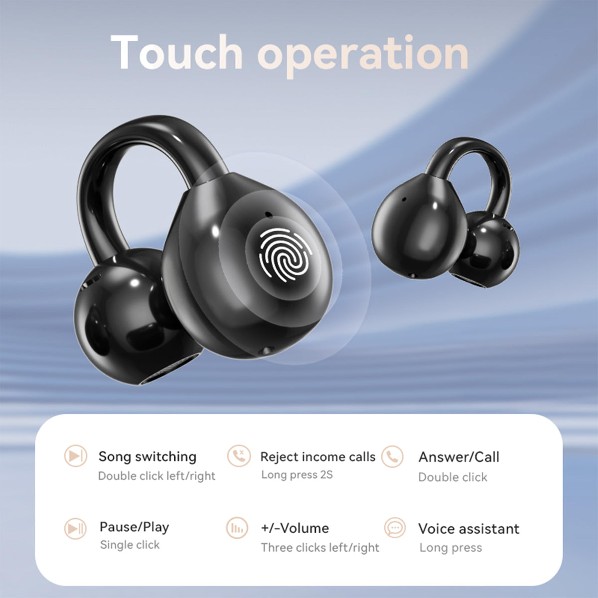 MAcnas earbuds used with tablet for calls showing clear hands-free communication