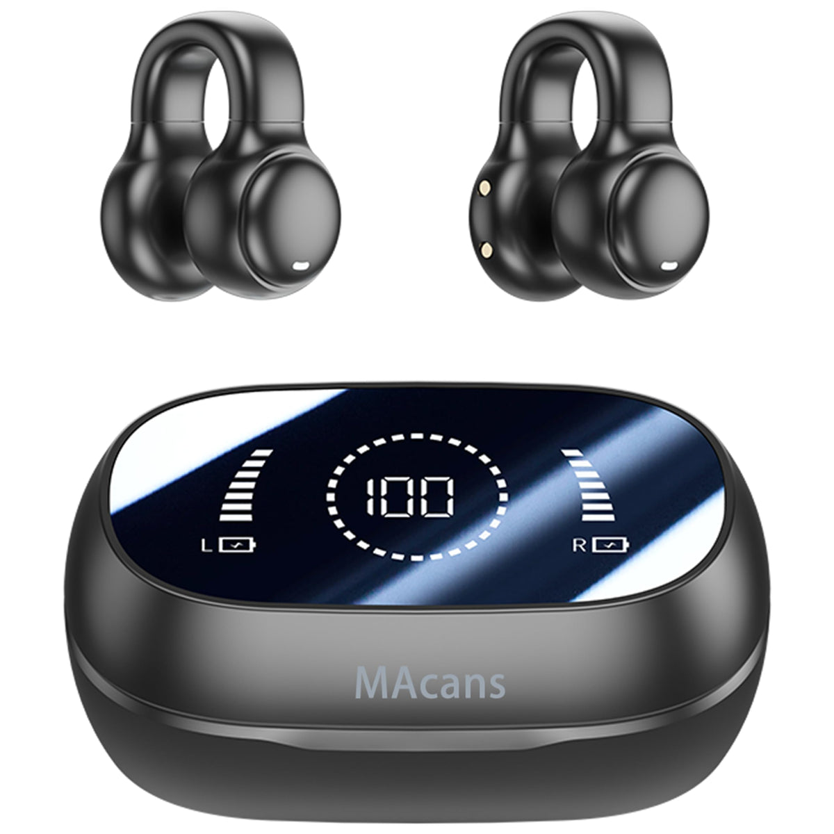 MAcnas earclip open design enables ambient sound awareness for outdoor runs.