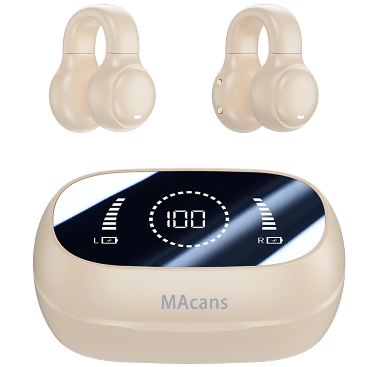 MAcnas earclips open-ear design for safe listening and awareness