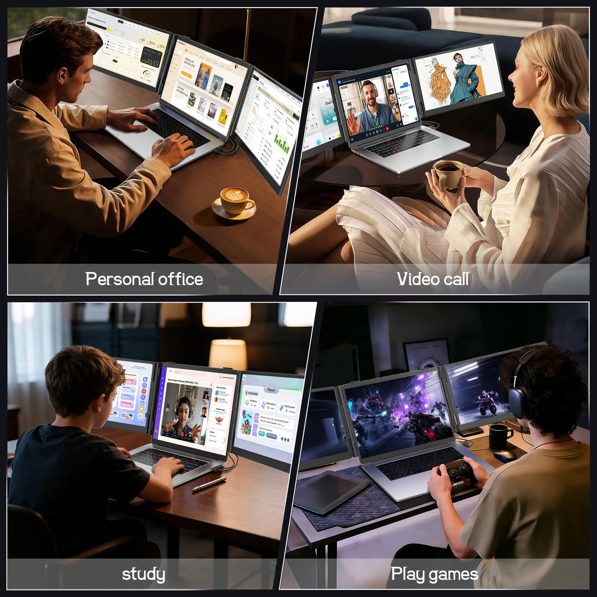 Macsecor 1080p HDR screens with bright color