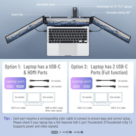 Macsecor aluminum tri-screen frame delivering durable, heat-dissipating performance.