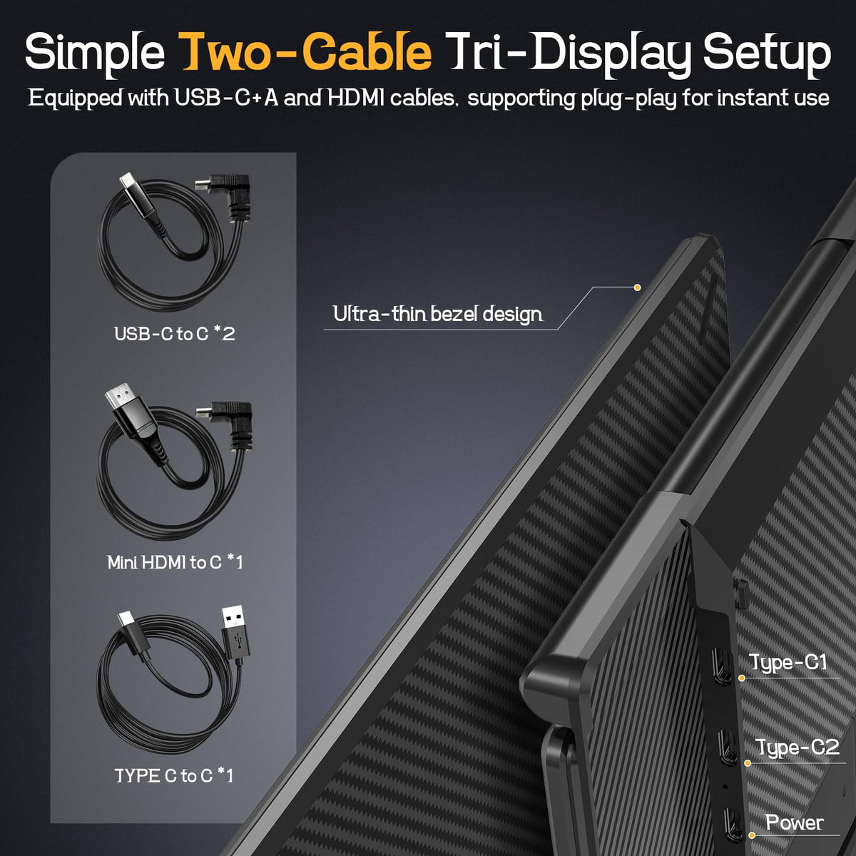 Macsecor wide compatibility via USB-C and HDMI connections