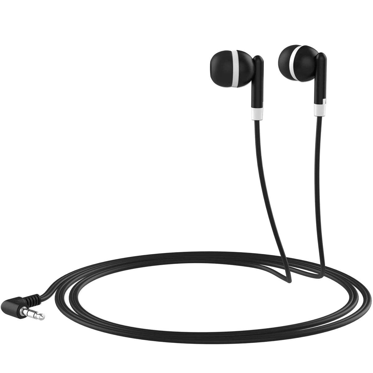 Maeline earbuds individually packaged in clear bags for easy stocking