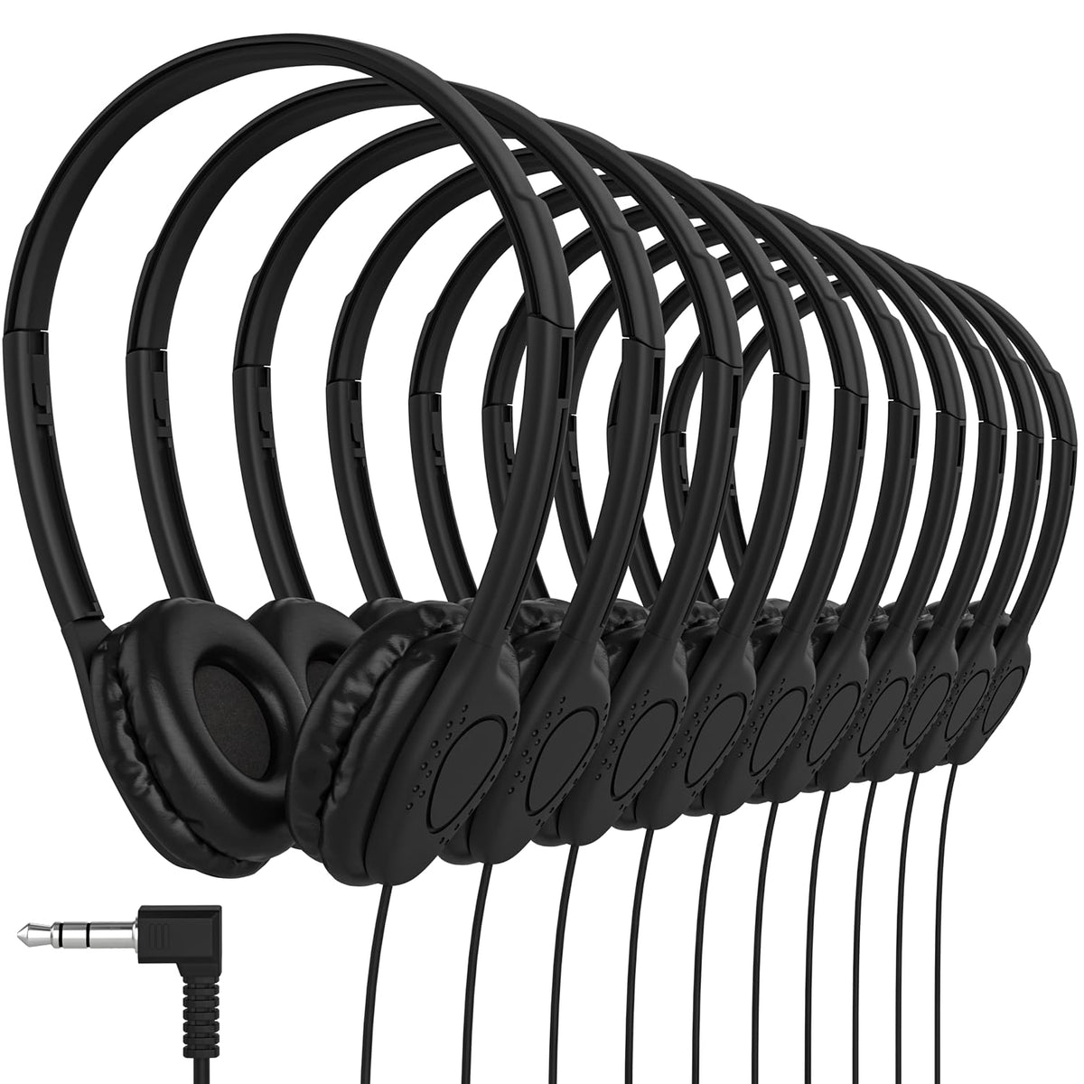 Maeline on-ear classroom headphones with adjustable band for all-day comfort.