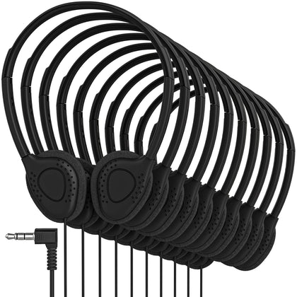 Maeline bulk on-ear headphones with packaging for classrooms and easy distribution.