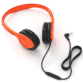 Maeline pink on-ear headphones provide comfortable all-day wear in schools.