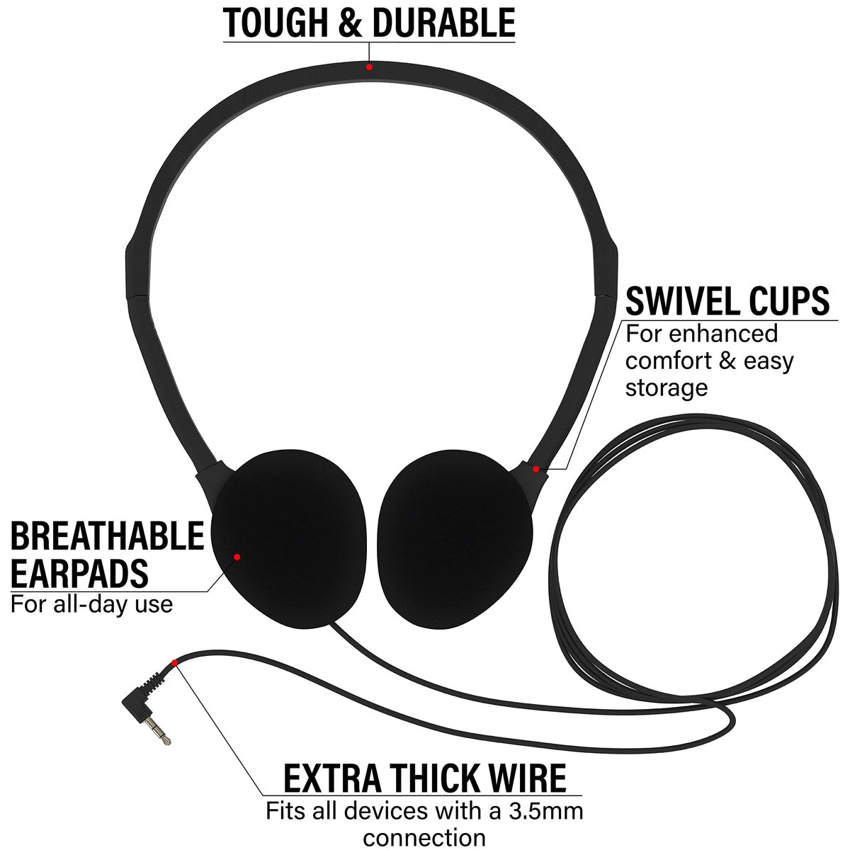 Maeline headphones in classroom use showing durable, comfortable gear for students