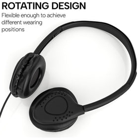 Maeline close-up of faux leather ear cushion for comfortable long wear