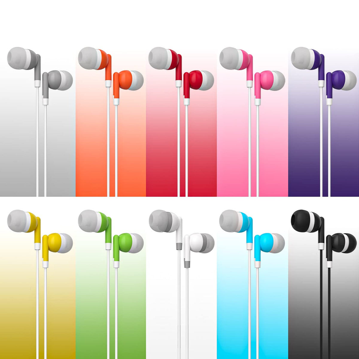 Maeline earbuds with a 48-inch cable for comfortable all-day listening.