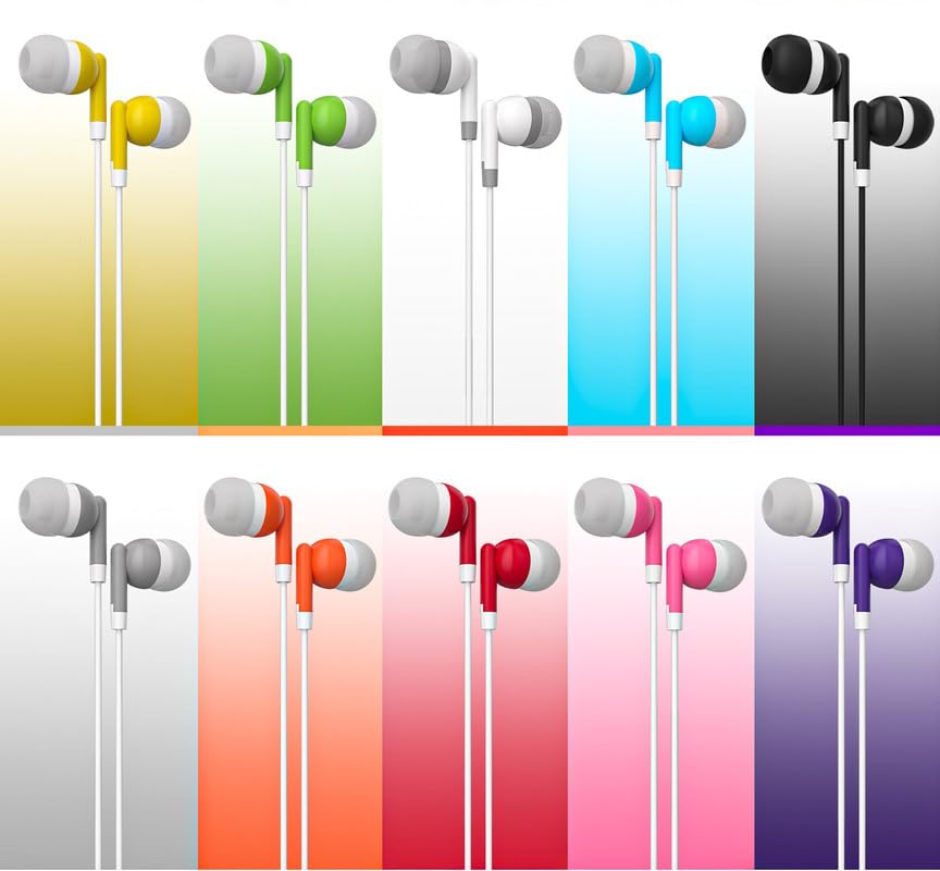 Maeline earbuds packaged-in individual blisters for easy classroom distribution.