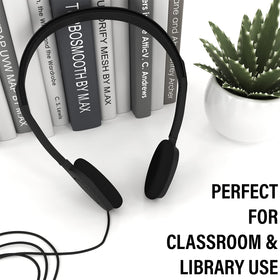 Maeline headphones with retractable headband, adjustable for different head sizes.