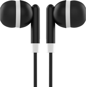 Maeline no-mic earbuds emphasizing simple listening and durability.