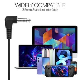 Maeline wide compatibility with 3.5mm jacks for iPhone, Android, and more.