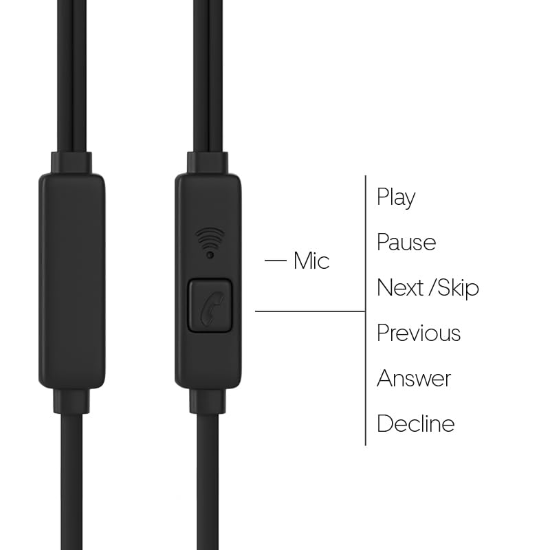 Maeline wired headphones with 3.5mm jack for stable sound.
