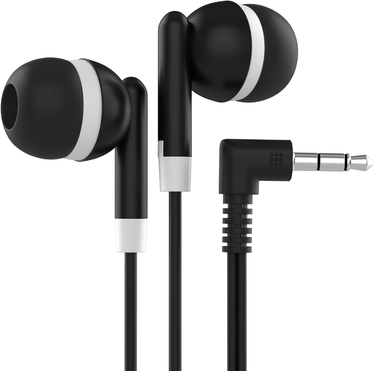 Maeline wired headphones with a 3.5mm plug for wide device compatibility.