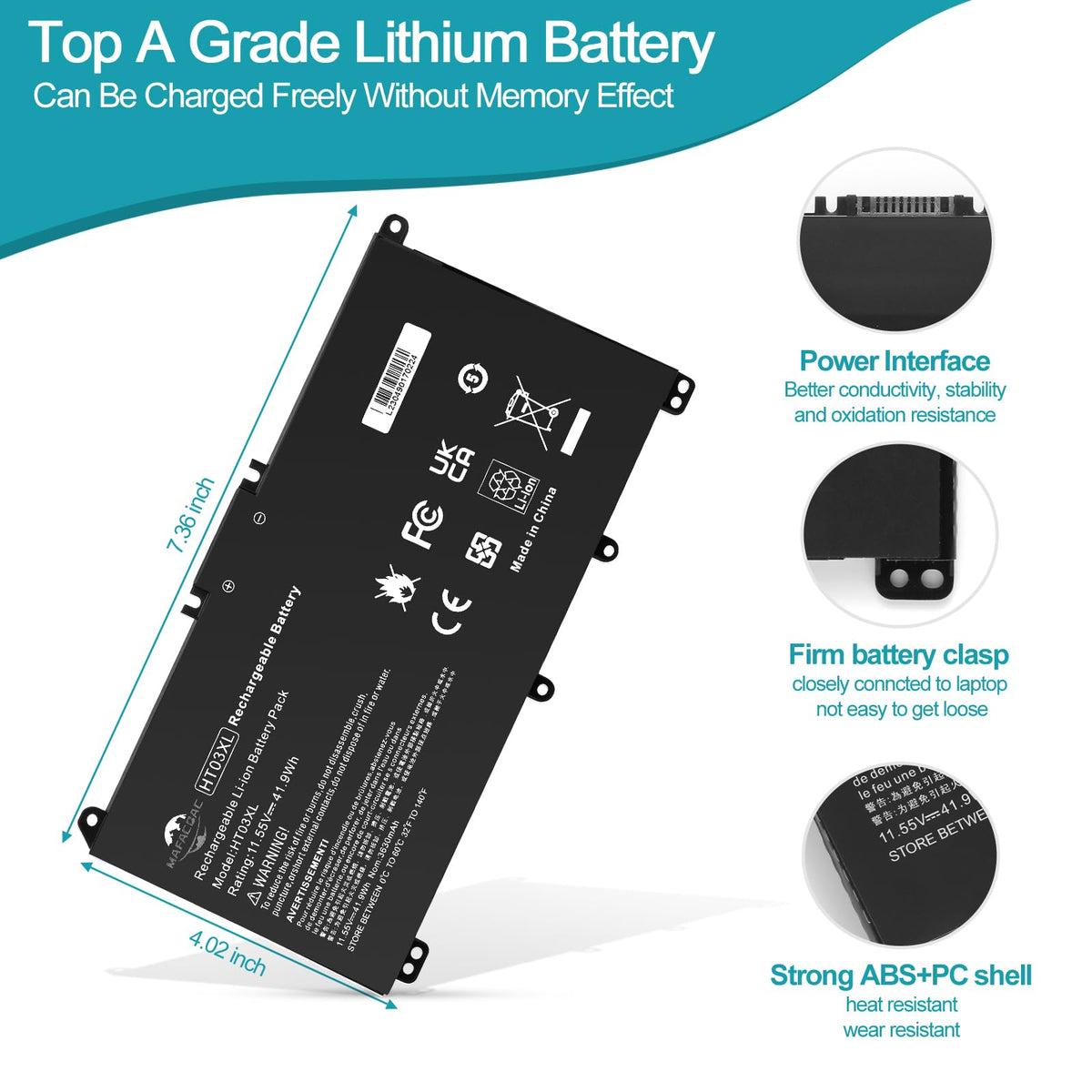 HT03XL battery for Pavilion 15-series delivering extended runtime for work and study.