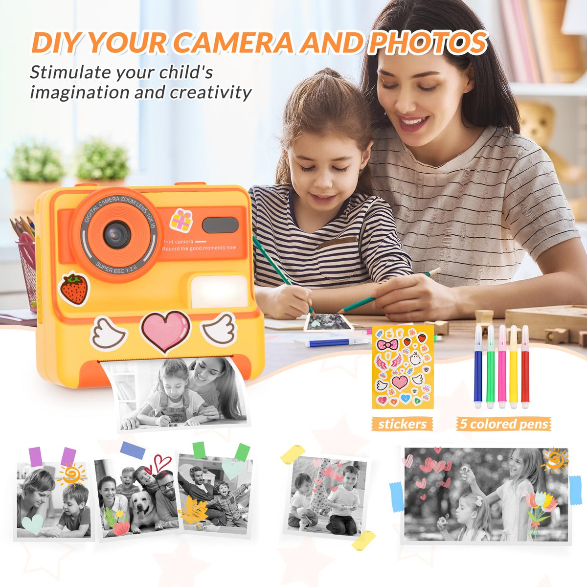 Mafiti Camera has a 1200mAh battery for extended photo sessions.
