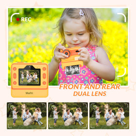 Mafiti Kids Camera captures 48MP photos and 1080p videos for vivid memories.