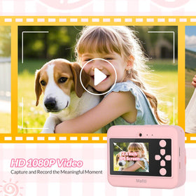 Mafiti Kids Camera no ink printing shows mess-free photo printing.