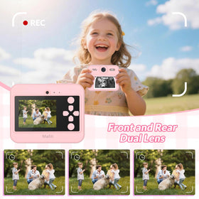 Mafiti Kids Camera selfie shot demonstrates the front lens for quick selfies.